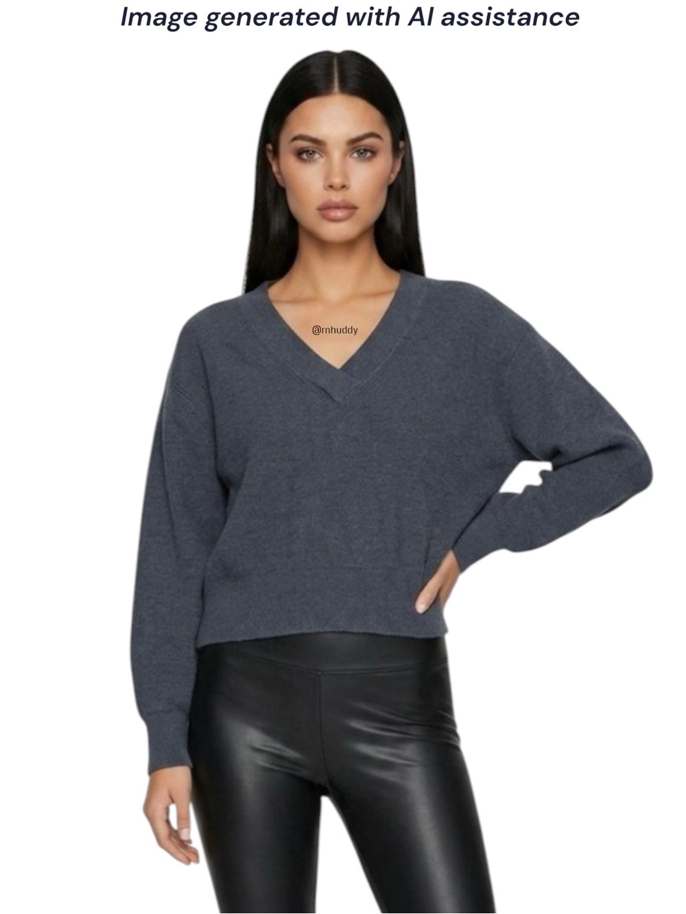Abercrombie & Fitch XS grey v-neck sweater